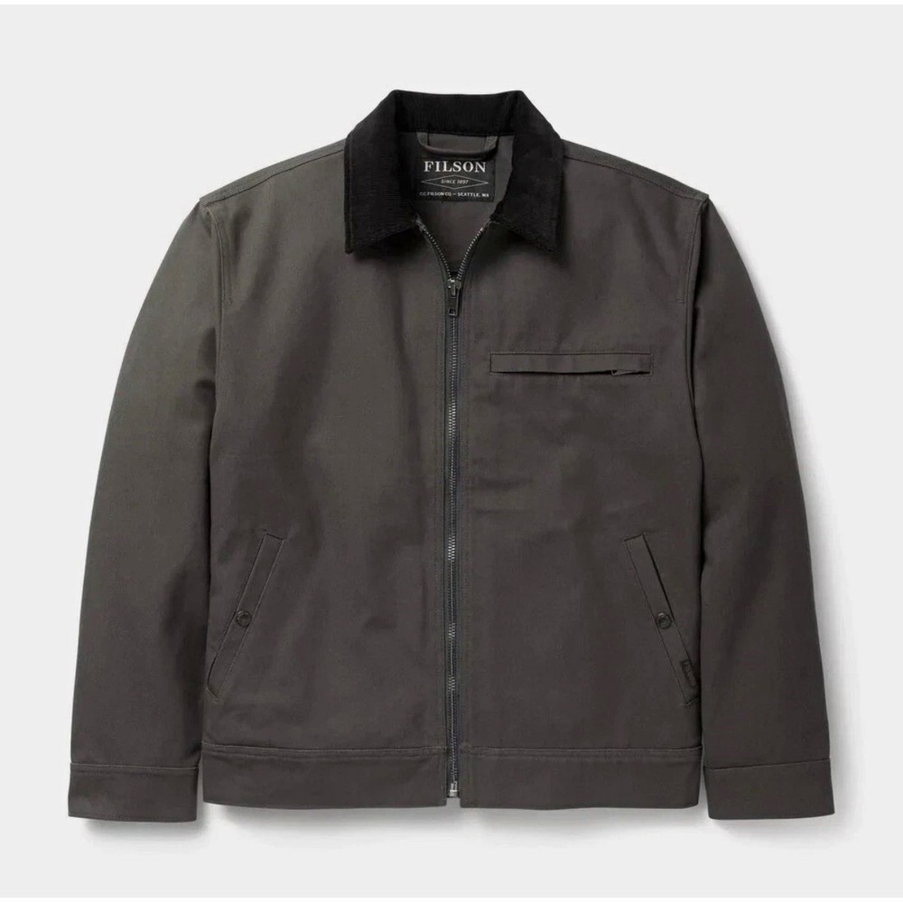Filson Tacoma Work Jacket Charcoal 14oz Panama Cotton Canvas Coat XS GUC